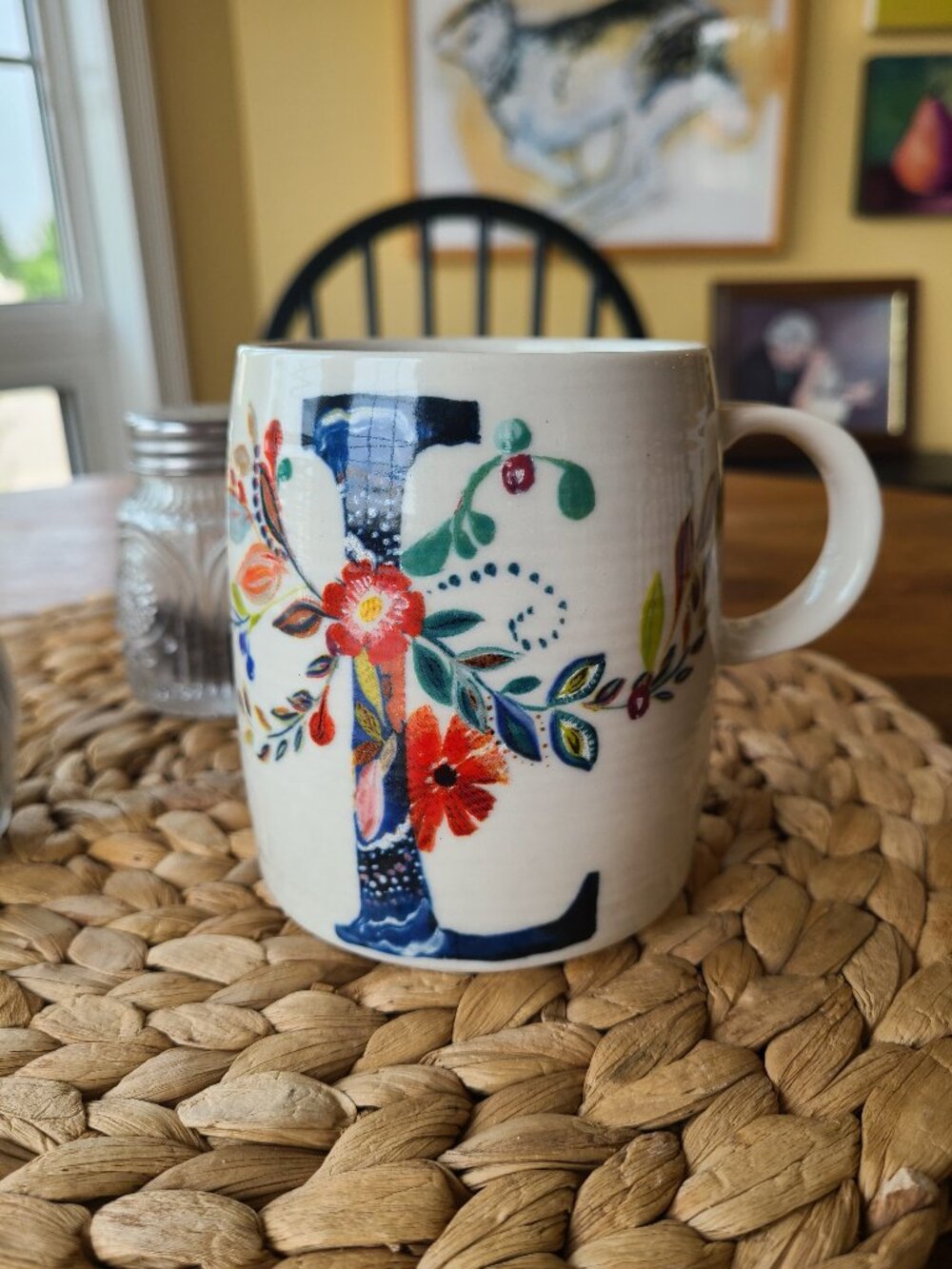 Anthropologie "L" mug